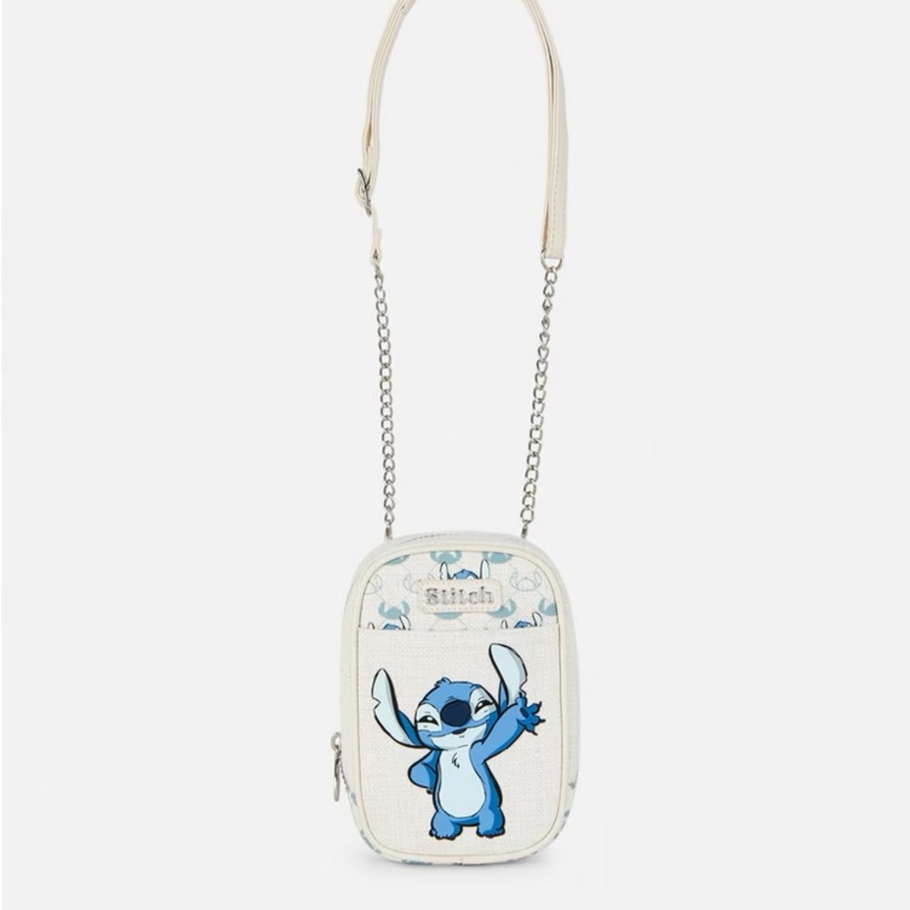Stitch White and Blue Crossbody Bag